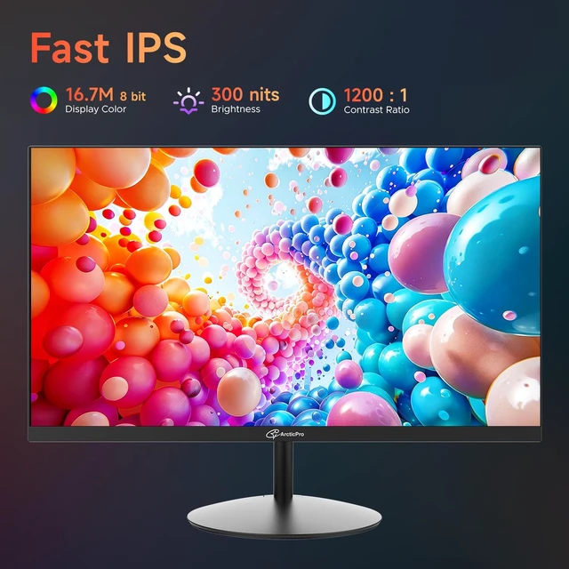 Alt view image 6 of 7 - 27 Inch 180Hz Gaming Monitor, FHD 1080p Computer Monitor, IPS 1ms MPRT, Adaptive Sync, HDMI & DP Ports, 3-Sided Frameless, Enhanced Eye Care, VESA, Tilt Adjust