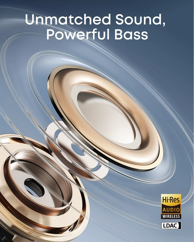 Alt view image 5 of 7 - AeroClip by Anker Open Ear Earbuds, Clip On Earbuds, Open Ring Ultra-Comfort for Running Workout, Stable, Power Bass, Hi-Res, 32H Playtime, Bluetooth 5.4, IP55 Water-Resistant, Clear Calls