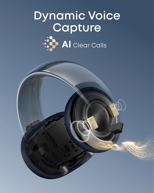 Alt view image 7 of 7 - AeroClip by Anker Open Ear Earbuds, Clip On Earbuds, Open Ring Ultra-Comfort for Running Workout, Stable, Power Bass, Hi-Res, 32H Playtime, Bluetooth 5.4, IP55 Water-Resistant, Clear Calls