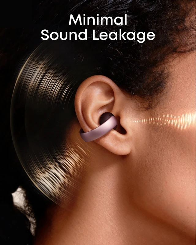 Alt view image 6 of 7 - AeroClip by Anker Open Ear Earbuds, Clip On Earbuds, Open Ring Ultra-Comfort for Running Workout, Stable, Power Bass, Hi-Res, 32H Playtime, Bluetooth 5.4, IP55 Water-Resistant, Clear Calls