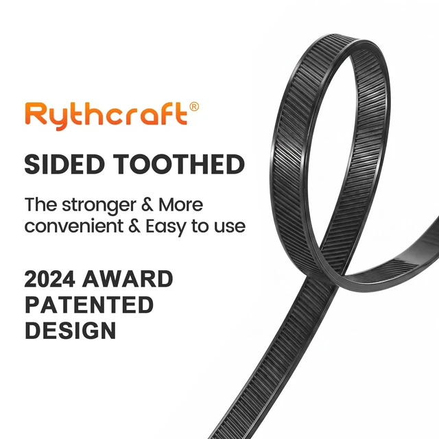 Alt view image 5 of 7 - 12" Cable Zip Ties Heavy Duty, 200 LBS Test Tilted Tooth, 80 Pack Tilted Tooth Double Sided Wire Tie,Industrial Strength,Self-Locking,UV-Resistant,UL Listed,Indoor Outdoor Use,Patented Design