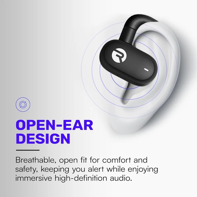 Alt view image 5 of 7 - Fitness Open Ear Earbuds Open Ear Headphones, Earbuds Wireless Bluetooth, Running Headphones, Sweat & Water-Resistant Earphones, 40 Hours Battery Life (Mint)