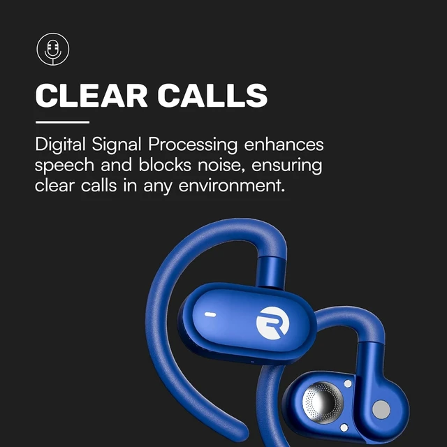 Alt view image 6 of 7 - Fitness Open Ear Earbuds Open Ear Headphones, Earbuds Wireless Bluetooth, Running Headphones, Sweat & Water-Resistant Earphones, 40 Hours Battery Life (Mint)