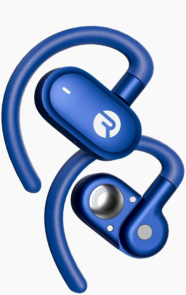 Alt view image 2 of 7 - Fitness Open Ear Earbuds - Wireless, Water-Resistant, 40H (Blue) Open-Ear Clip Design, Lightweight