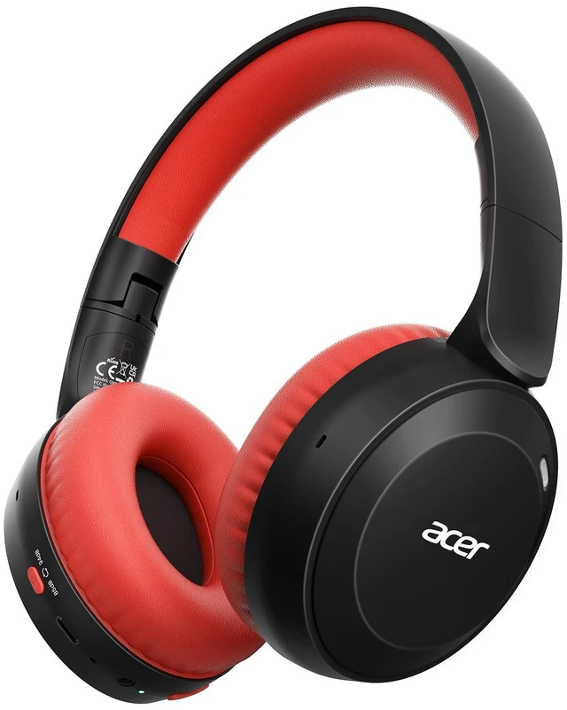 Main image of Kids Bluetooth Headphones, 85/94dB Volume Limiter, Foldable Wireless Over-Ear Headphones for iPad, Travel, 60H Playtime, Bluetooth 6.0, Built-in Mic, Black Red