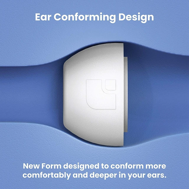 Alt view image 6 of 7 - Foam Masters Ultra-Premium Memory Foam Ear Tips for AirPods Pro 1st & 2nd Gen 3 Pairs New Ver. Secure Fit Super Comfort Better Noise Cancel Replacement Buds (Medium, White)