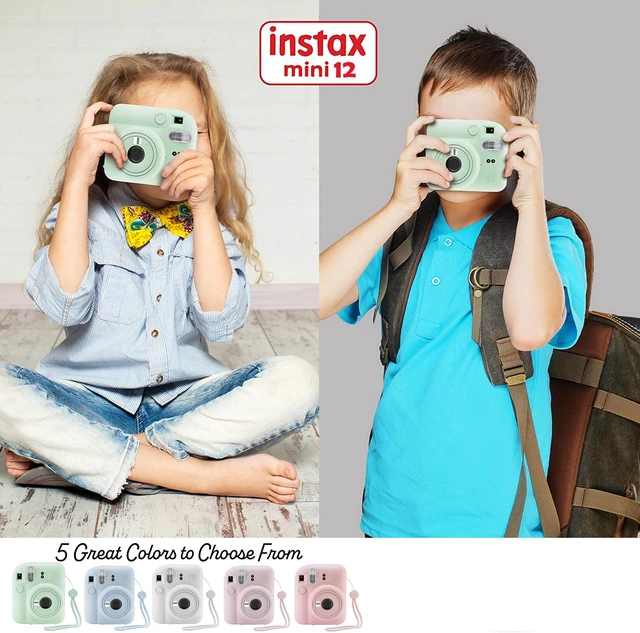 Alt view image 7 of 7 - Instax Mini 12 Instant Camera with Case, Decoration Stickers, Frames, Photo Album and More Accessory kit (Mint Green)