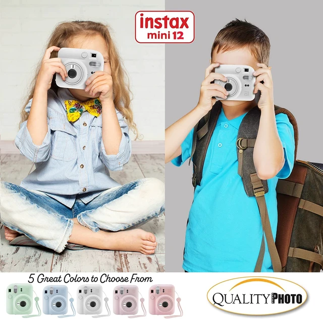 Alt view image 7 of 7 - Instax Mini 12 Instant Camera with Case, Decoration Stickers, Frames, Photo Album and More Accessory kit (Clay White)