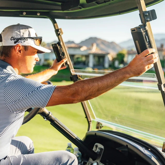 Alt view image 5 of 7 - G-ROK PRO, Wireless Golf Speaker with Bass, IPX7 Waterproof, Rugged Bluetooth Compatible, LED Display, Unlimited Pairing, Can Charge your Phone, Extra-Strength Magnetic Hold, Shock & Dustproof