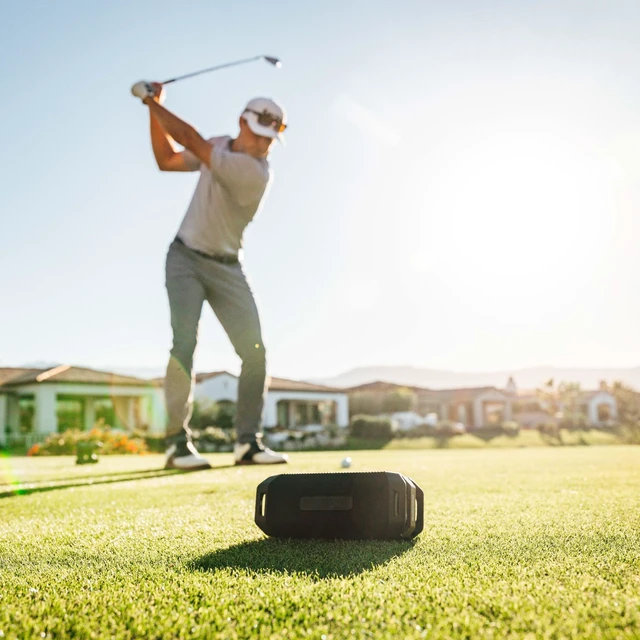 Alt view image 7 of 7 - G-ROK PRO, Wireless Golf Speaker with Bass, IPX7 Waterproof, Rugged Bluetooth Compatible, LED Display, Unlimited Pairing, Can Charge your Phone, Extra-Strength Magnetic Hold, Shock & Dustproof