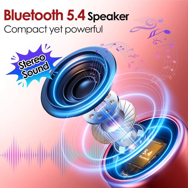 Alt view image 2 of 7 - Portable Bluetooth Speaker Mini Speakers, Wireless, HD Microphone 12H Battery Life, Metal Cover,TWS Pairing, Wireless Speaker with RGB Lights for Home/Travel/Outdoor/Car/Beach by Music Lovers