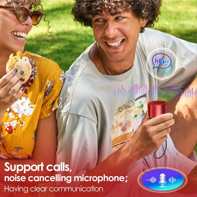 Alt view image 4 of 7 - Portable Bluetooth Speaker Mini Speakers, Wireless, HD Microphone 12H Battery Life, Metal Cover,TWS Pairing, Wireless Speaker with RGB Lights for Home/Travel/Outdoor/Car/Beach by Music Lovers