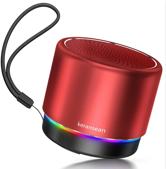 Main image of Portable Bluetooth Speaker Mini Speakers, Wireless, HD Microphone 12H Battery Life, Metal Cover,TWS Pairing, Wireless Speaker with RGB Lights for Home/Travel/Outdoor/Car/Beach by Music Lovers