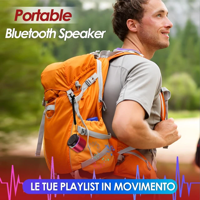 Alt view image 7 of 7 - Portable Bluetooth Speaker Mini Speakers, Wireless, HD Microphone 12H Battery Life, Metal Cover,TWS Pairing, Wireless Speaker with RGB Lights for Home/Travel/Outdoor/Car/Beach by Music Lovers