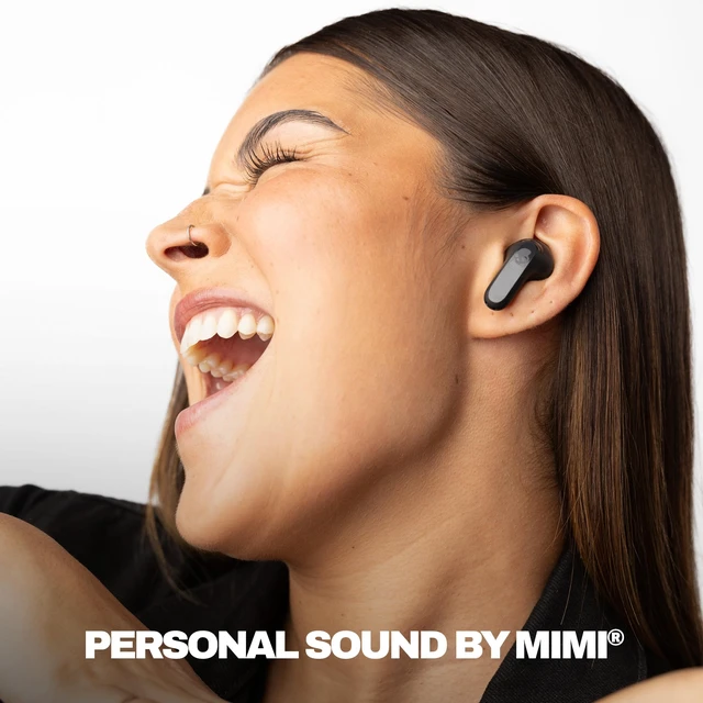 Alt view image 4 of 7 - Rail ANC Active Noise Cancelling Wireless Earbuds - True Black In-Ear, Bluetooth Headphones, Noise Cancellation, 38 Hours Battery, Microphone for iPhone Android, Customizable Sound