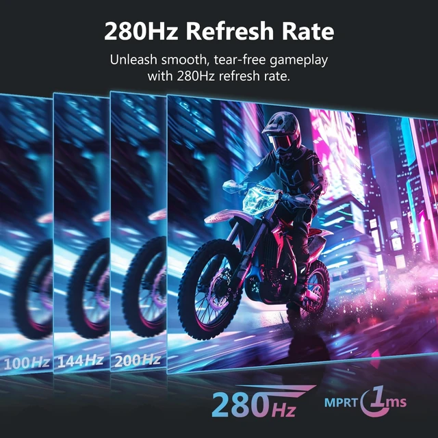 Alt view image 2 of 7 - Z-Edge 27 inch Curved Gaming Monitor, 1080P 280Hz 240Hz Computer Screen FHD Monitor Gaming, 1500R, MPRT 1ms, FreeSync, 350nits, 4000:1 Contrast, UG27P Frameless, DP & HDMI, Metal Stand