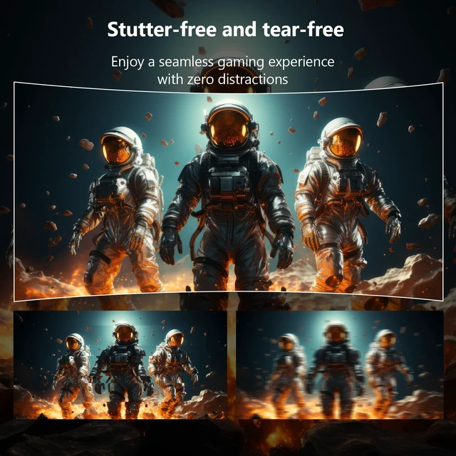 Alt view image 5 of 7 - Z-Edge 27 inch Curved Gaming Monitor, 1080P 280Hz 240Hz Computer Screen FHD Monitor Gaming, 1500R, MPRT 1ms, FreeSync, 350nits, 4000:1 Contrast, UG27P Frameless, DP & HDMI, Metal Stand