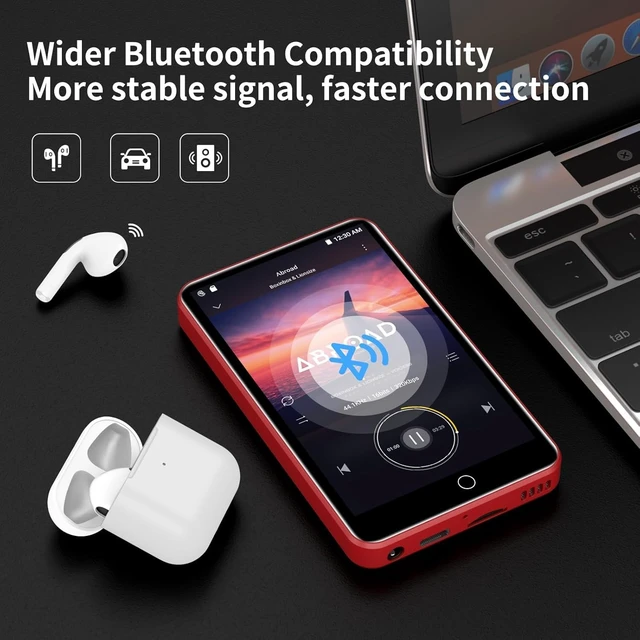 Alt view image 3 of 7 - 80GB MP3 Player with Bluetooth and WiFi, Android OS, 4" Touch Screen Spotify Music&Video Player, Built-in Speaker, FM Radio, MP4 Player for Kids