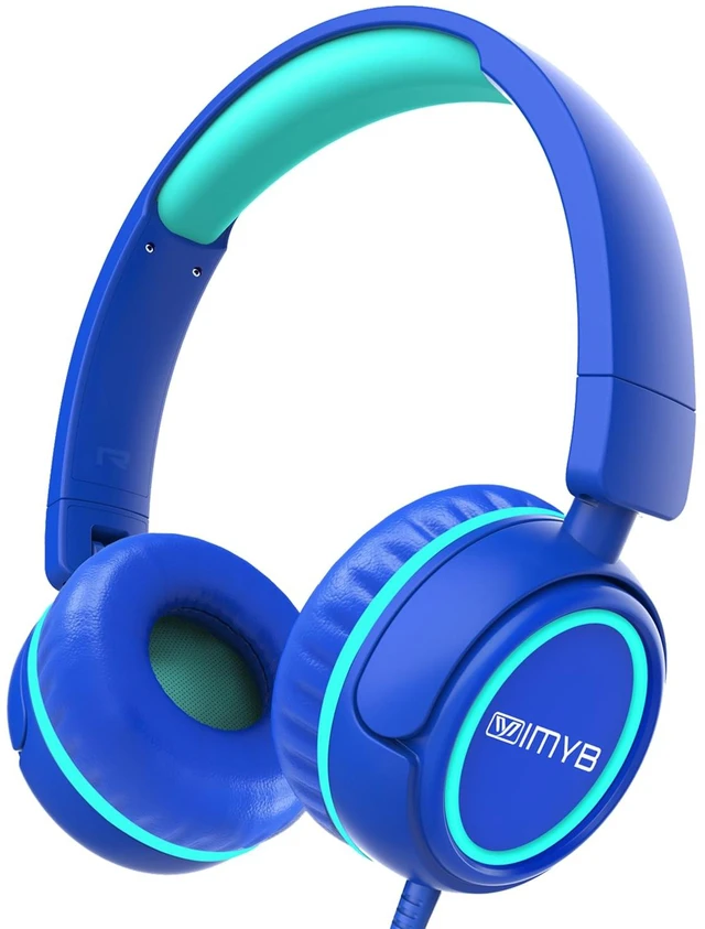 Main image of Kids Headphones, V1 Wired Stereo Foldable Tangle-Free 3.5mm Adjustable On-Ear Headphones for Kids for School/Toddlers/Childrens/Teens/Boys/Girls/Ipad/Tablet/Kindle/Phones/Travel/Plane (Blue)