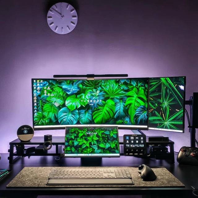 Alt view image 5 of 7 - Dual Portable 2-Pack 15.6'' FHD 1080p Ultra-Slim Laptop Monitor 1920x1080 IPS Display with Built-in Speakers, 180° Kickstand Stacked Desktop Setup Office Gaming Daytrading Multi-tasking