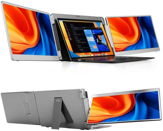 Main image of 15.6" Laptop Screen Extender Monitor Portable FHD 1080P, Triple Extended Monitor, Not compatible with M1, M2, M3, for 12~17.3" Laptops, Multitasking, Travel, S10