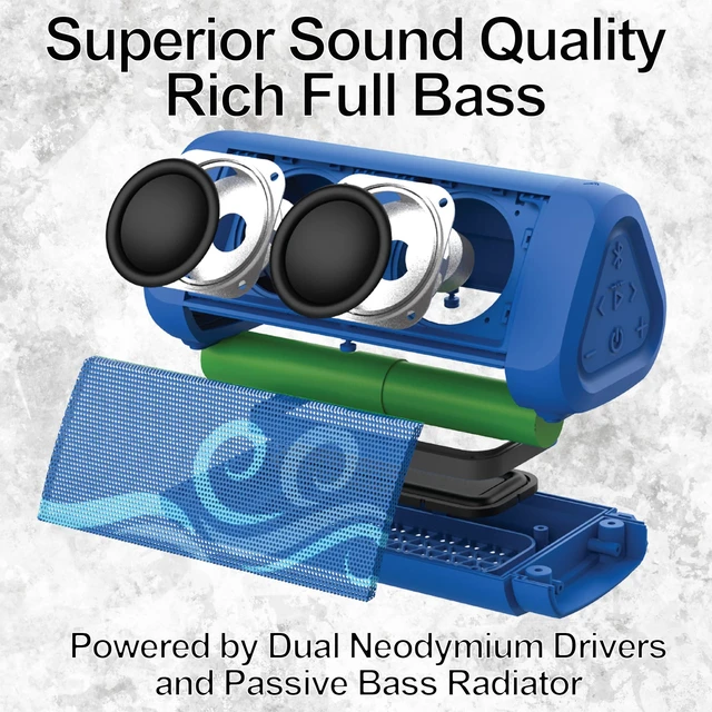 Alt view image 5 of 7 - OontZ Angle 3 Ultra Gen 4 Bluetooth Speaker, 14W, 20-Hour Playtime, IPX7 (SUP-Blue)