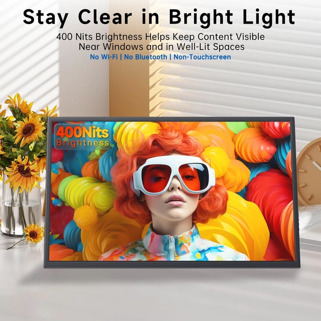 Alt view image 3 of 7 - 23.8" Portable Monitor 120Hz FHD 1080P IPS USB-C HDMI Laptop PC 1080P External Monitor, 400 Nits HDR Large Second Screen, VESA Compatible Travel Monitor for MacBook, PC, Phone, Xbox, Switch