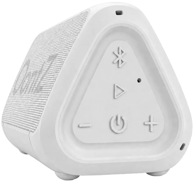 Main image of OontZ Angle Solo Compact Bluetooth Speaker, 14-Hour Playtime, White Compact 5W Bluetooth speaker with clear sound, 100-ft range, IPX5, mic, AUX Input and USB-C Charging Cable