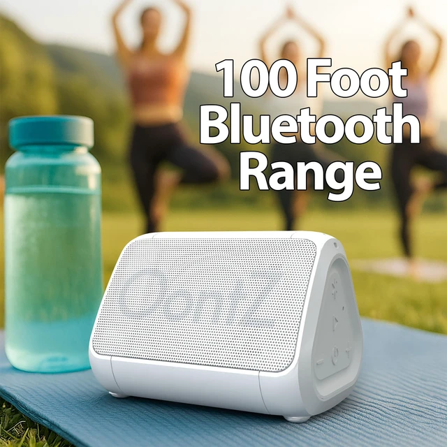 Alt view image 3 of 7 - OontZ Angle Solo Compact Bluetooth Speaker, 14-Hour Playtime, White Compact 5W Bluetooth speaker with clear sound, 100-ft range, IPX5, mic, AUX Input and USB-C Charging Cable