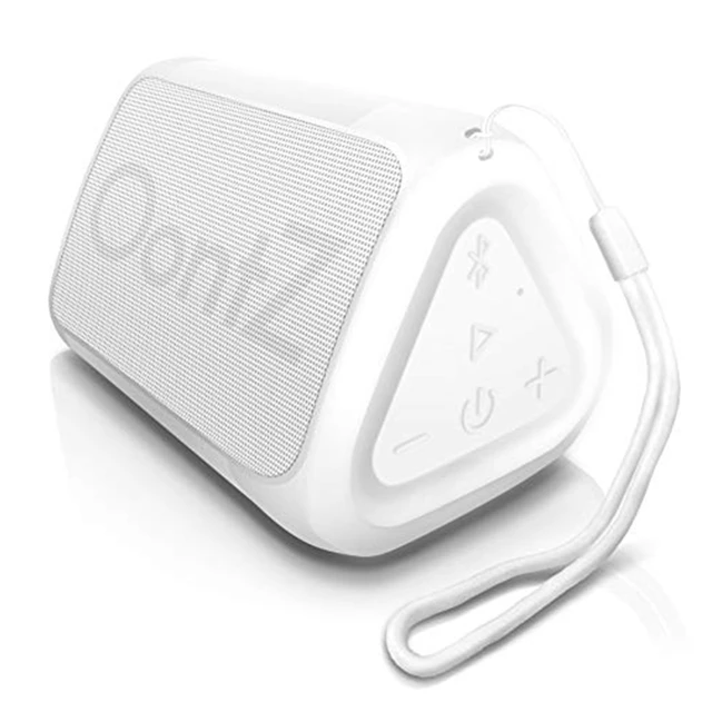 Alt view image 4 of 7 - OontZ Angle Solo Compact Bluetooth Speaker, 14-Hour Playtime, White Compact 5W Bluetooth speaker with clear sound, 100-ft range, IPX5, mic, AUX Input and USB-C Charging Cable