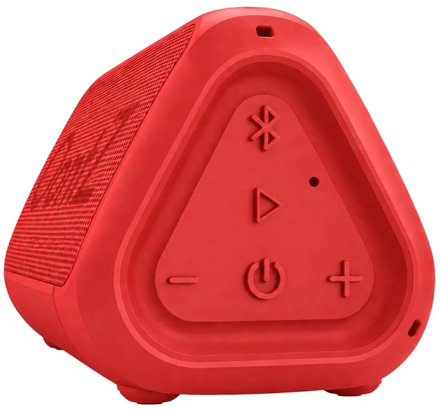 Main image of OontZ Angle Solo Compact Bluetooth Speaker, 14-Hour Playtime, Red Compact 5W Bluetooth speaker with clear sound, 100-ft range, IPX5, mic, AUX Input and USB-C Charging Cable
