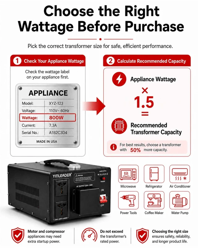 Alt view image 3 of 7 - 6000W PRO Step Up Transformer, Hardwire Connection Only AC 110-120V to 220-240V High Capacity Voltage Converter, Circuit Breaker Safe Protection for EV Charging(excludes Cable)