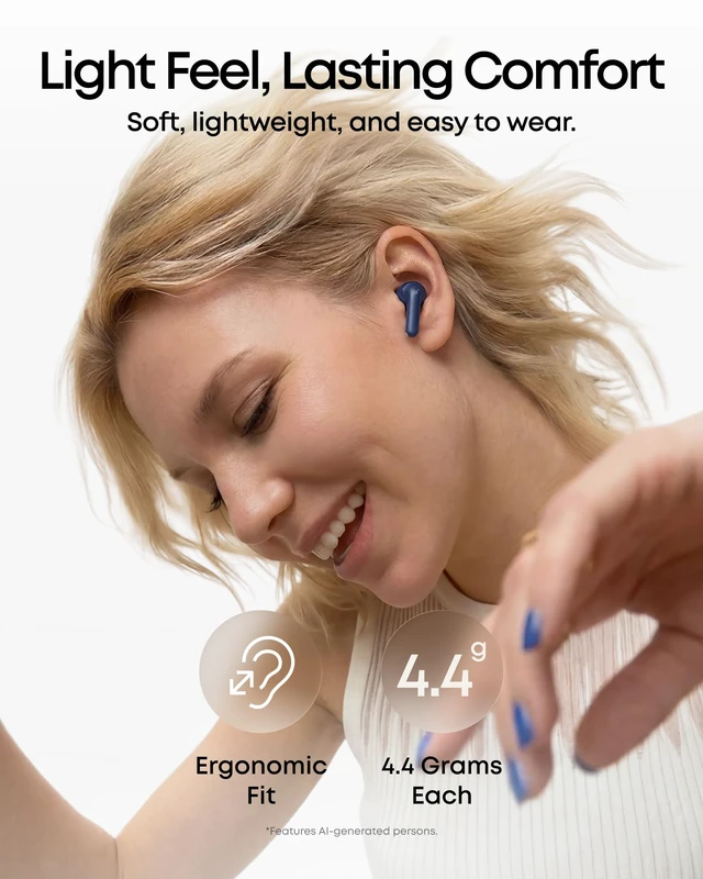 Alt view image 5 of 7 - Anker P42i Wireless Earbuds with Adaptive ANC for Daily Noise Natural Mode for Concerts & Live Events, Hi-Res Audio with LDAC, 56H playtime, AI Clear Calls, Wireless Charging, IP55