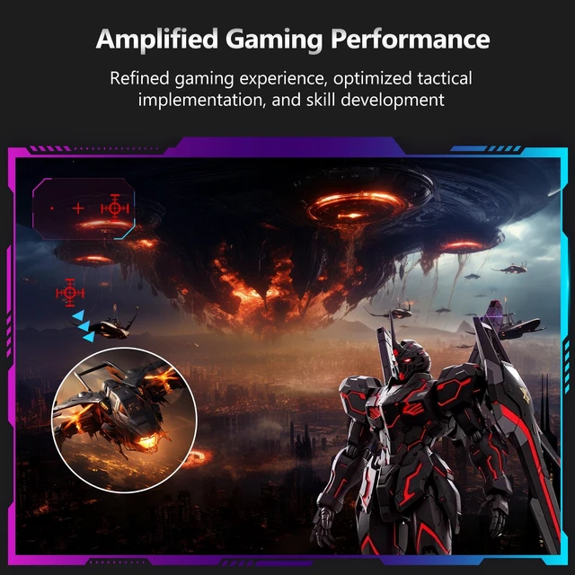 Alt view image 6 of 7 - Z-Edge 24 inch 240Hz 144Hz Gaming Monitor, FHD 1080p, IPS PC Gaming MPRT 1ms, 350nits, 16.7M Colors, 99% sRGB, UG24PJ Frameless Bezel, DP x1, HDMI x1(Black)