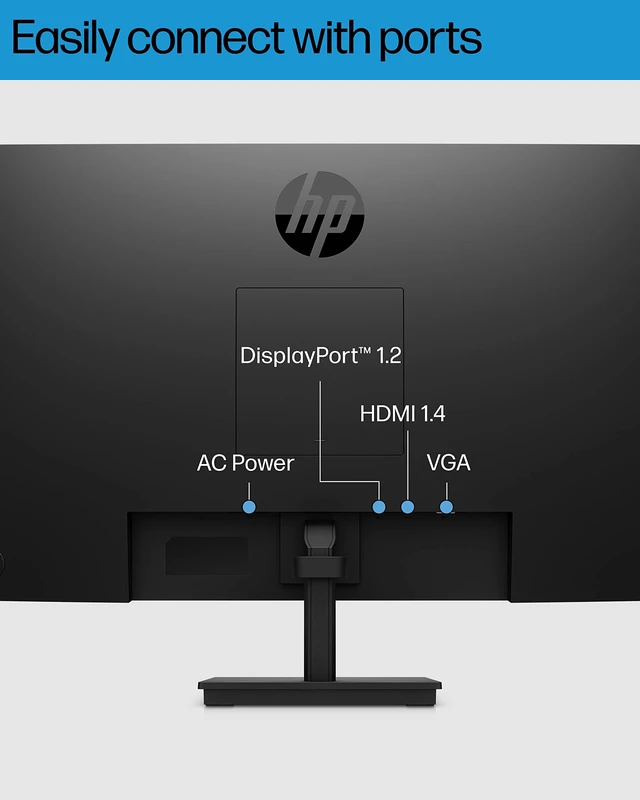Alt view image 6 of 7 - 27h Full HD Monitor - Diagonal - IPS Panel & 75Hz Refresh Rate - Smooth Screen - 3-Sided Micro-Edge Bezel - 100mm Height/Tilt Adjust - Built-in Dual Speakers - for Hybrid Workers