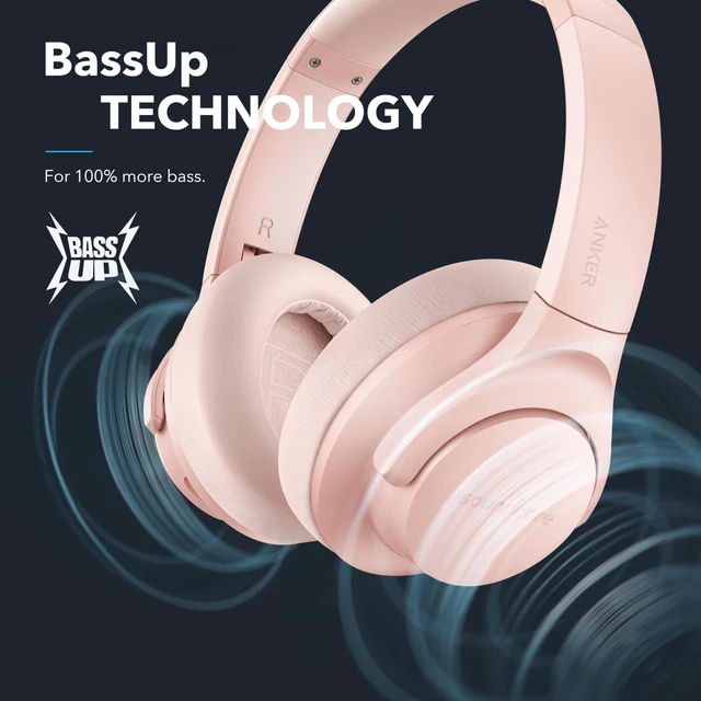 Alt view image 6 of 6 - Anker Life Q20 Hybrid Active Noise Cancelling Headphones, Wireless Over Ear Bluetooth Headphones, 60H Playtime, Hi-Res Audio, Deep Bass, Foam Ear Cups, Travel, Office, USB-C Charging