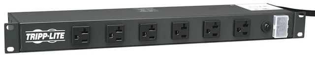 Main image of Eaton RS1215-20 Heavy Duty Metal 20A 1U Rack Mount Power Strips 12 Outlets, 20A Circuit Breaker On/Off Switch Cover, 15ft Extension Cord, Garage, Manufacturer's