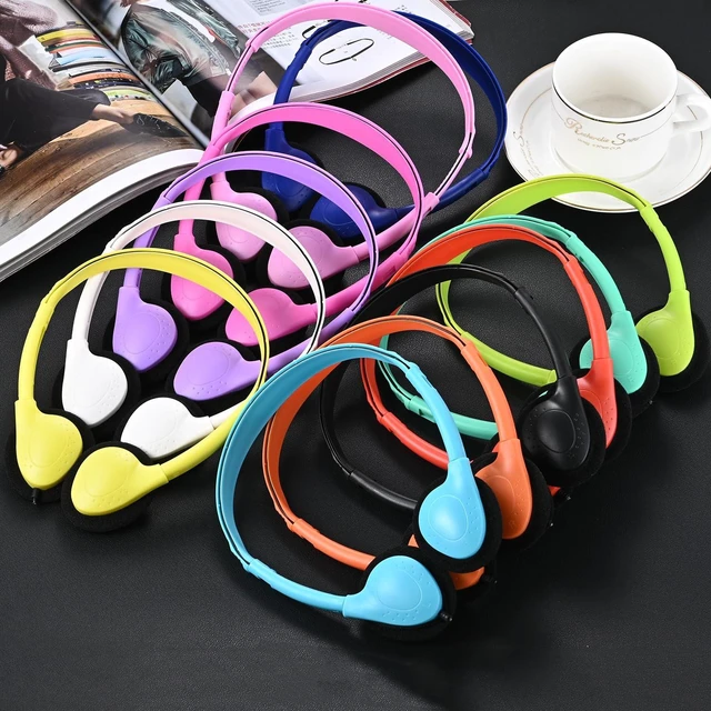 Alt view image 2 of 7 - 50 Pack Classroom Headphones Bulk for Kids School Class Set Headsets for Students Teens Toddler Children and Adults, Wholesale Wired Earphones-Upgrade (10 Mixed Colors, 50 Pack)