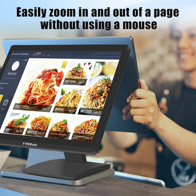 Alt view image 3 of 7 - 24 Inch Touchscreen Monitor, IPS FHD 1080P Touch PC Display, 100Hz, LED Backlit Multi-Touch Monitor, VESA, HDMI & VGA & USB Computer Touch Screen for Gaming, Business, Warehouse, Bar, Gym