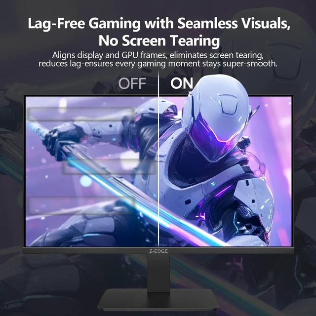 Alt view image 6 of 7 - Z-Edge 27 inch 180Hz 165Hz Gaming Monitor, FHD 1080p, MPRT 1ms IPS Monitor Gaming, 300nits, 16.7M Colors, 120% sRGB, UG27F Frameless Bezel, DP x1, HDMI x1, for Gaming, WorK