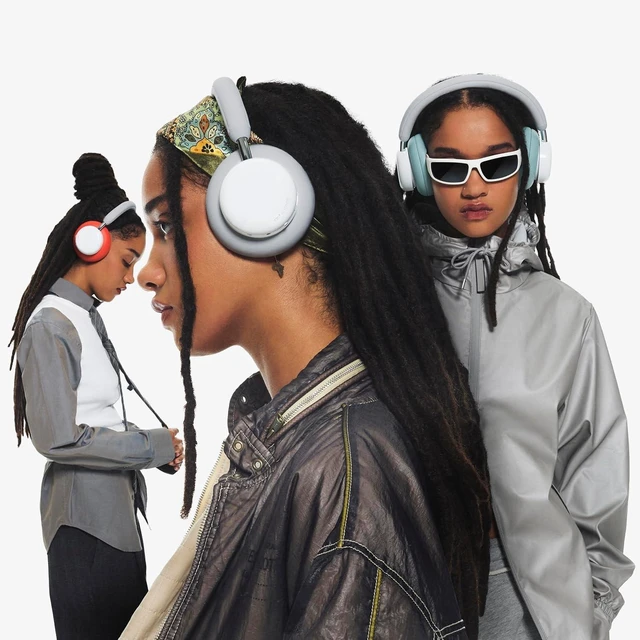 Alt view image 6 of 7 - Headphone Pro Active Noise Canceling Wireless Headphones Bluetooth 5.4 Over The Ear Headset, 50H ANC Playtime, Bass&Treble Slider, Custom EQ&Spatial Audio, Hi-Res LDAC, Light Grey