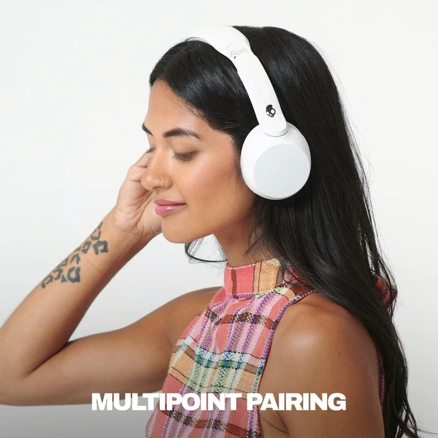 Alt view image 4 of 7 - Icon 180 Wireless On-Ear Bluetooth Headphones - Bone 50 Hours Battery, Lightweight and Travel Ready, Secure Fit, Sweat and Water Resistant, Microphone iPhone Android, Foldable
