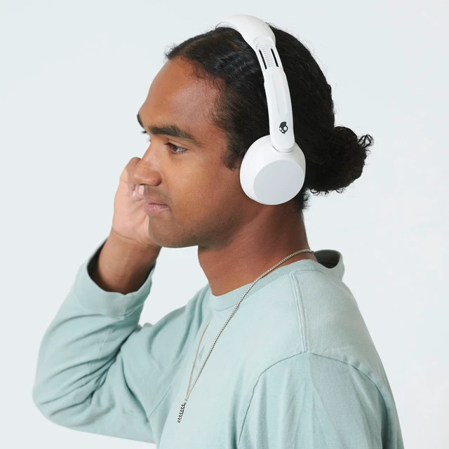 Alt view image 7 of 7 - Icon 180 Wireless On-Ear Bluetooth Headphones - Bone 50 Hours Battery, Lightweight and Travel Ready, Secure Fit, Sweat and Water Resistant, Microphone iPhone Android, Foldable