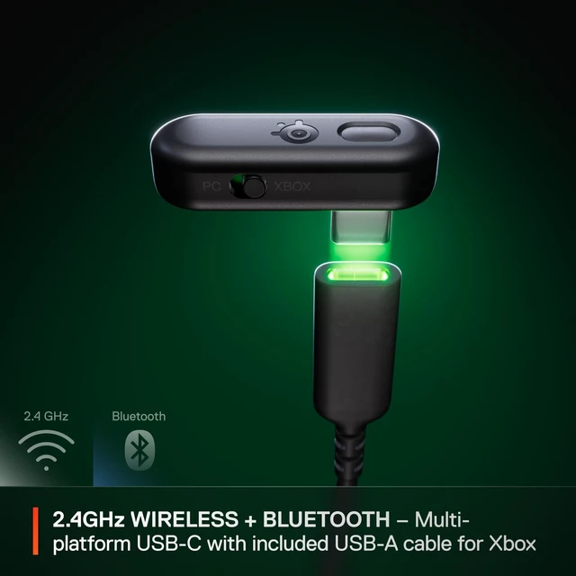Alt view image 4 of 7 - Arctis GameBuds for Xbox/PC/PS5/Switch/Mobile Quick-Switch 2.4GHz+Bluetooth 5.3 Active Noise Cancelling Mobile App Water Resistant IP55 40H Battery with Qi Charging Case - Black