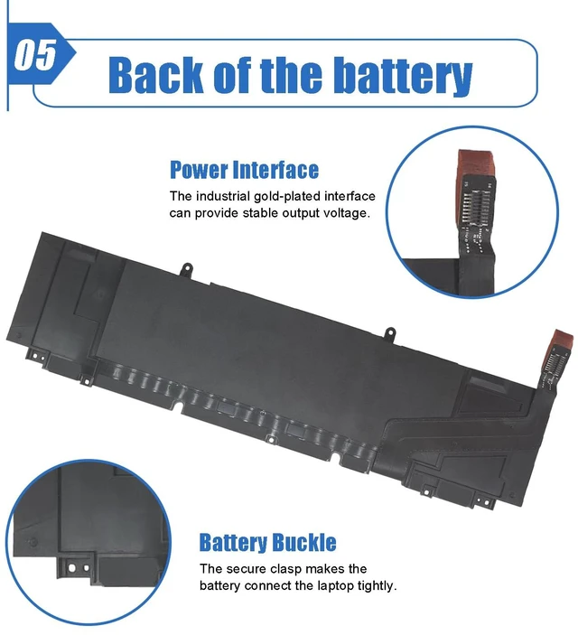 Alt view image 6 of 6 - 97Wh XG4K6 Laptop Battery Compatible with Dell XPS 17 9700 9710 9720 9730 Precision 5750 5760 5770 Series P92F P92F001 P92F002 P92F003 KRDHV 01RR3 F8CPG OF8CPG 0YY3V 5XJ6R KVPMY 11.4V
