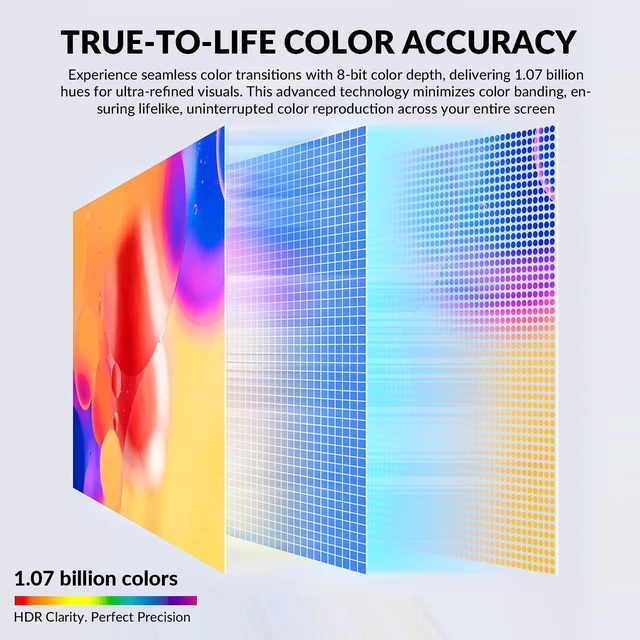 Alt view image 5 of 6 - 32 Inch 4K UHD Curved Monitor (3840x2160), VA,60Hz Refresh Rate, 100% sRGB, Adaptive Sync, 178° Viewing Angle, HDMI/DisplayPort, VESA 100x100mm Mount Compatible, Tilt Adjustable - Black