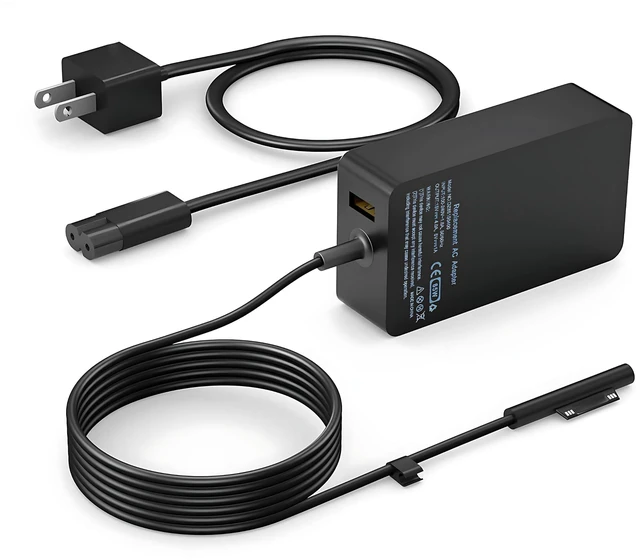 Main image of Surface Pro Charger 65W, Surface Laptop Charger Compatible with Microsoft Surface Pro 11/10/9/8/7+/7/6/5/4/X, Surface Laptop 7/6/5/4, Surface Book 3/2, Surface Go 3/2/1 with 8.8ft Power Cord