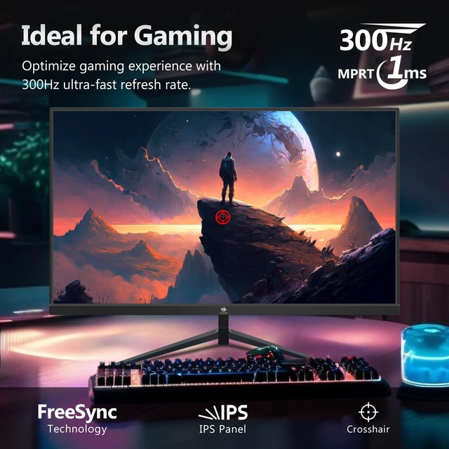 Alt view image 4 of 7 - Z-Edge 24.5 inch 300Hz 280Hz 240Hz Gaming Monitor,FHD 1080p, MPRT 1ms UG25S IPS Monitor Gaming, PC Computer Monitor, 16.7M Colors, DP x2, HDMI x2, for Business,Gaming