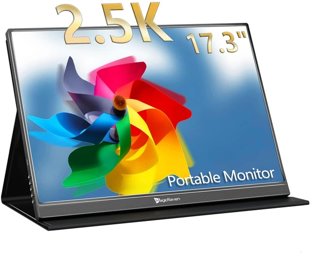 Main image of Portable Gaming Monitor, USB-C HDMI Laptop Screen Extender, Second Display for Console with Built-in Speakers, Works with PS5, Xbox, Switch, Ideal for Travel Home Office - 17.3"