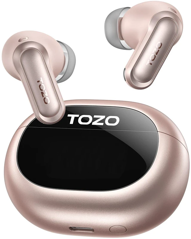 Main image of NC20 Active Noise Cancelling Wireless Earbuds LDAC Hi-Res Bluetooth 6 Mics AI Call Ear Buds 80H Playtime, Dual Pairing, 32 EQ via App, IPX8 Waterproof, Wireless Charging Case Titanium Pink
